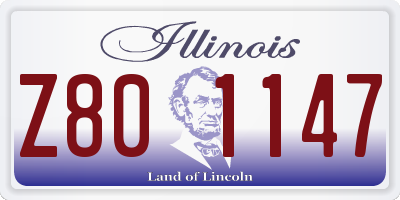 IL license plate Z801147