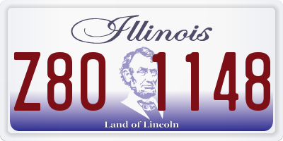 IL license plate Z801148