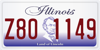 IL license plate Z801149