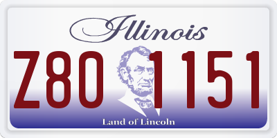 IL license plate Z801151