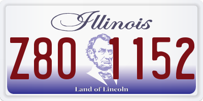IL license plate Z801152