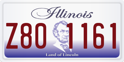 IL license plate Z801161