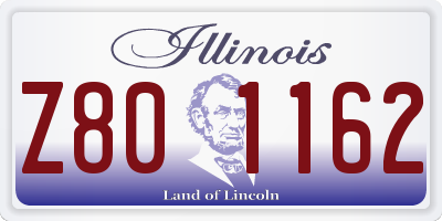 IL license plate Z801162