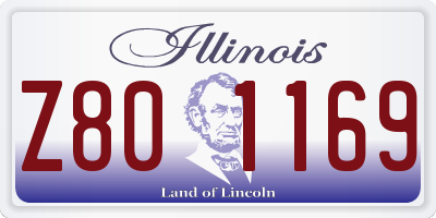 IL license plate Z801169