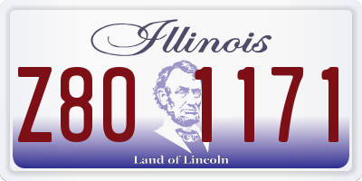 IL license plate Z801171