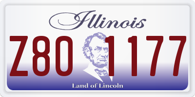 IL license plate Z801177