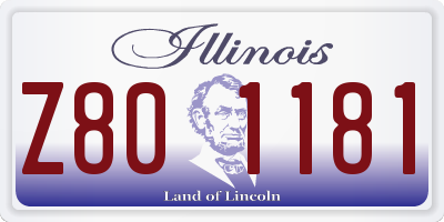 IL license plate Z801181