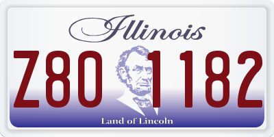 IL license plate Z801182