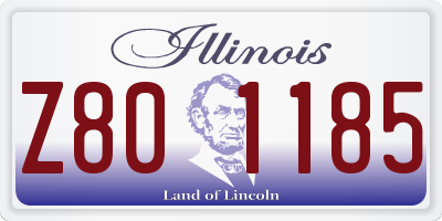 IL license plate Z801185