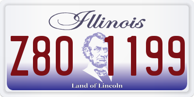 IL license plate Z801199