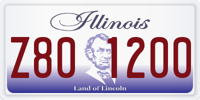 IL license plate Z801200