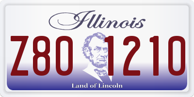 IL license plate Z801210