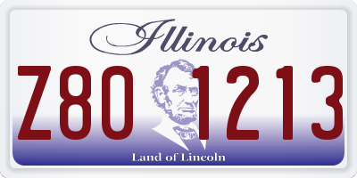 IL license plate Z801213