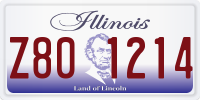 IL license plate Z801214