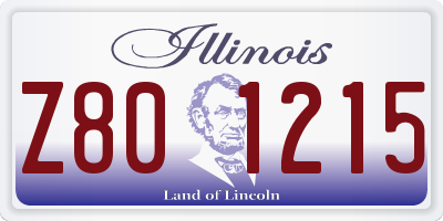 IL license plate Z801215