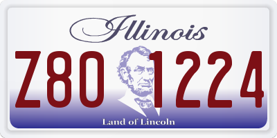 IL license plate Z801224