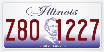 IL license plate Z801227
