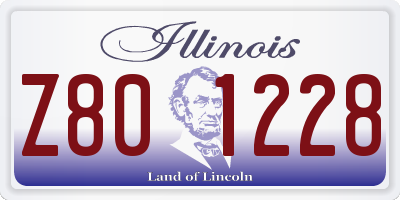 IL license plate Z801228