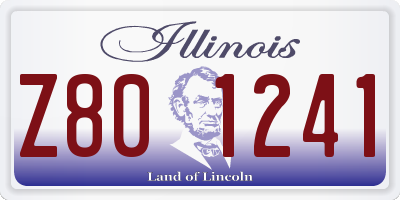 IL license plate Z801241