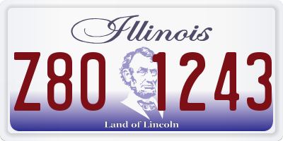 IL license plate Z801243