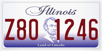 IL license plate Z801246
