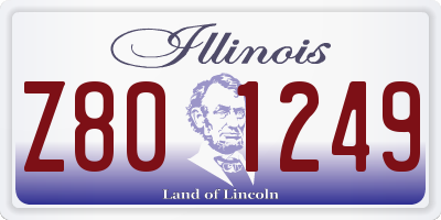 IL license plate Z801249