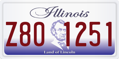 IL license plate Z801251