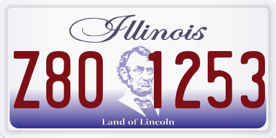 IL license plate Z801253