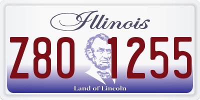 IL license plate Z801255
