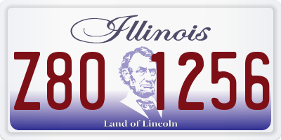 IL license plate Z801256
