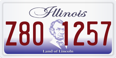 IL license plate Z801257