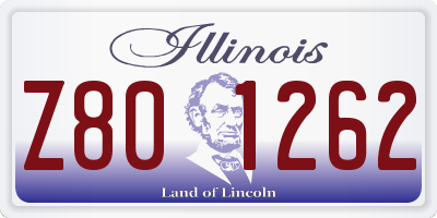 IL license plate Z801262