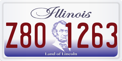 IL license plate Z801263