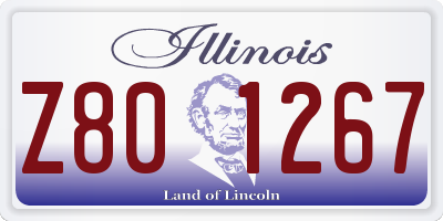 IL license plate Z801267