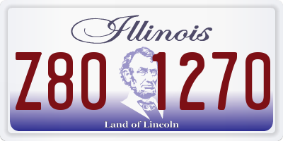 IL license plate Z801270