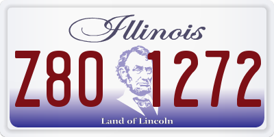 IL license plate Z801272