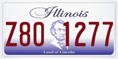 IL license plate Z801277