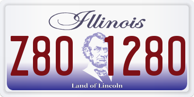 IL license plate Z801280