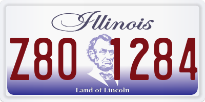 IL license plate Z801284