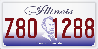 IL license plate Z801288