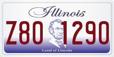 IL license plate Z801290