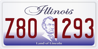 IL license plate Z801293