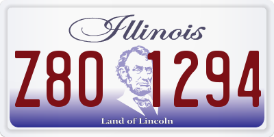 IL license plate Z801294