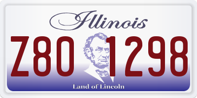 IL license plate Z801298