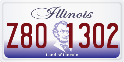IL license plate Z801302