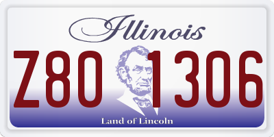 IL license plate Z801306