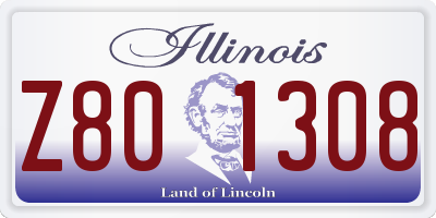 IL license plate Z801308
