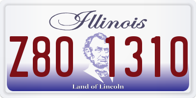 IL license plate Z801310