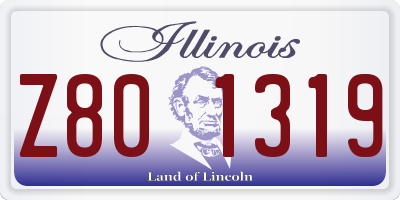 IL license plate Z801319