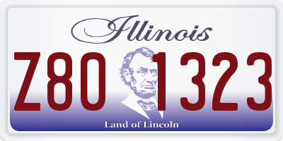 IL license plate Z801323